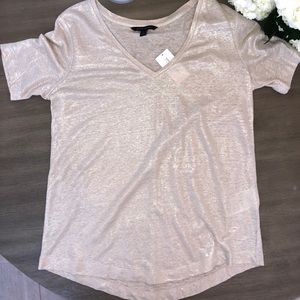 Banana Republic short sleeve shimmer V neck tee